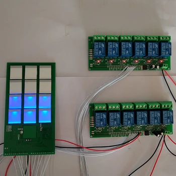 

12-channel Capacitive Touch Button Module with Relay Board 12V Power Supply Self-locking Point Function