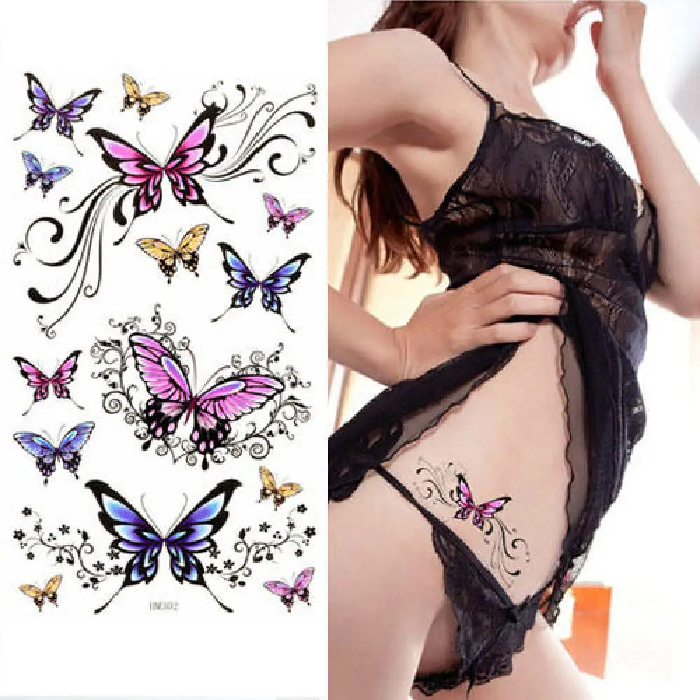 

Hot Small Sexy Butterfly Temporary Tattoo Cute Star Tattoo Sticker Love Women Body Finger Art Beauty Removable Waterproof Tatoo
