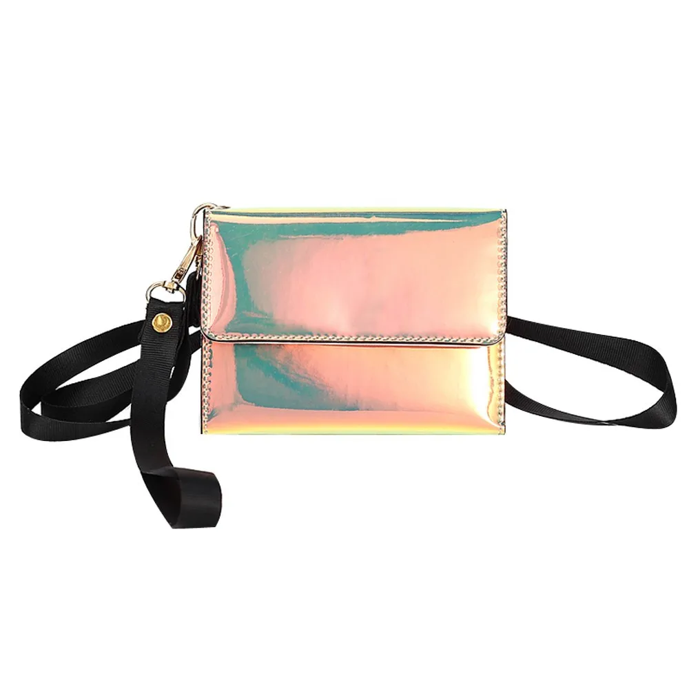 

Short Wallet Women Laser Money Bags Clutch Purse ID Card Holder Handbag Fashion Double Lanyard Multi-Card Hasp Coin Purse