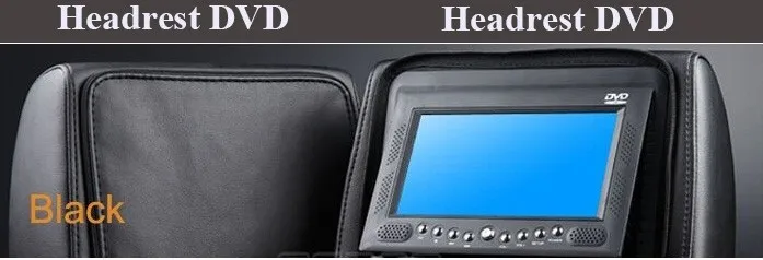 Excellent one pair 2X 7"inch car headrest DVD player,with zipper cover, USB/SD,32 bit wireless Game,IR,FM,for car,3 color optional 7