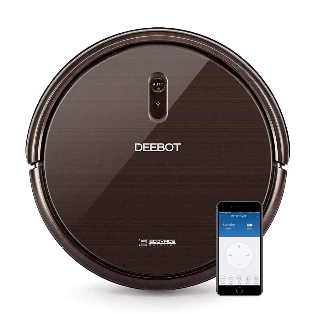 

DEEBOT N79S Robotic Vacuum Cleaner with Max Power Suction, Up to 110 min Runtime, Hard Floors and Carpets, Works with Alexa, App
