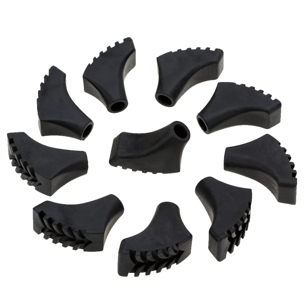 

10Pcs Trekking Hiking Pole Stick Protective Pads Replacement Tips Anti-slipping Wear-resisting Hiking Poles Accessories