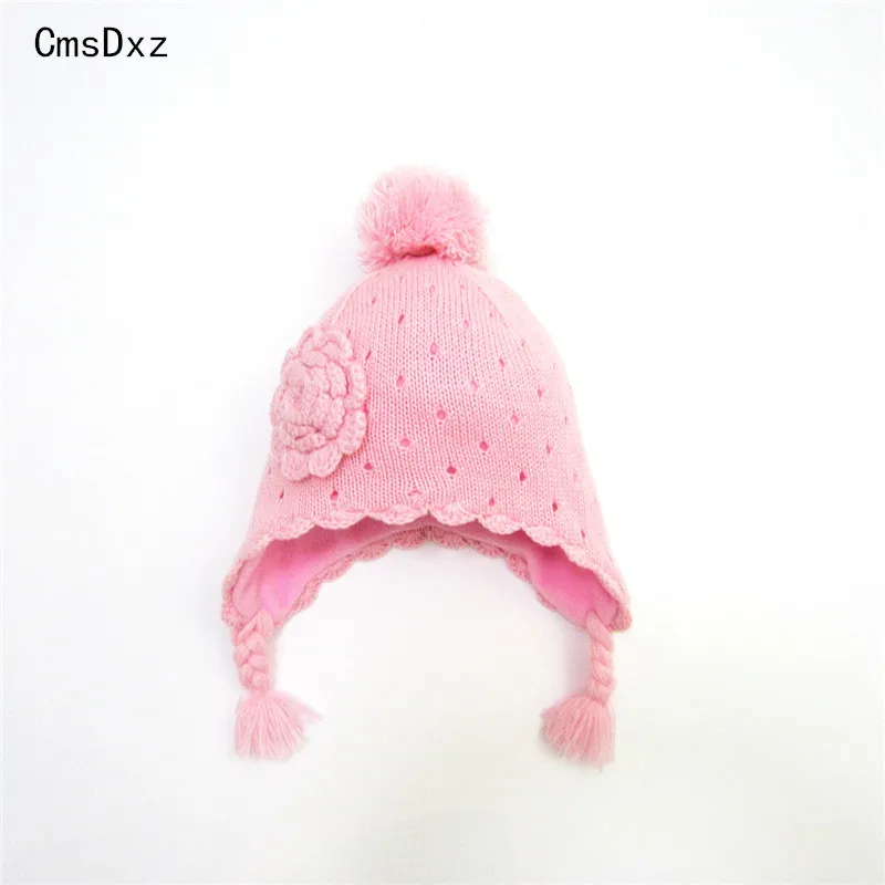 CmsDxz Girls Cap Winter 0 6Y Pink Girls Cap Winter Warm Baby Girl Cap