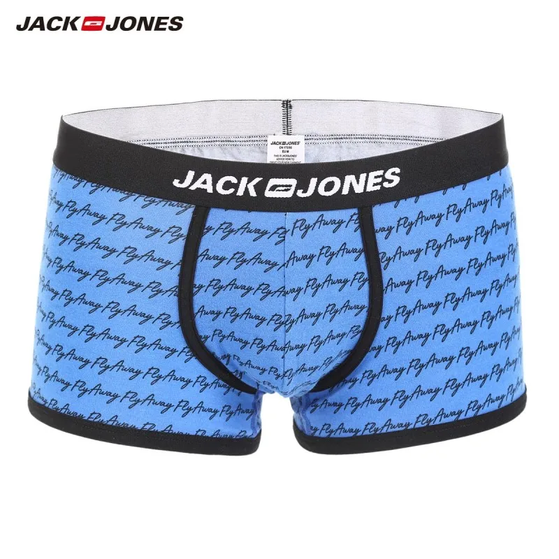 JackJones, мужские удобные боксеры с английскими буквами, нижнее белье, трусы 218392551 - Цвет: LAPIS BLUE