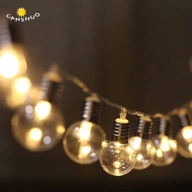 

2.5M 20LED 3cm led Clear Ball String Light Bulb Battery Powered Christmas Wedding party Fairy garland Bedroom Decoration Lamp