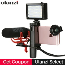 Ulanzi De Poche Smartphone Vidéo Stabilisateur Ensemble Entrevue Microphone Vidéo Poignée Grip pour Cinéma Youtube Live Streaming