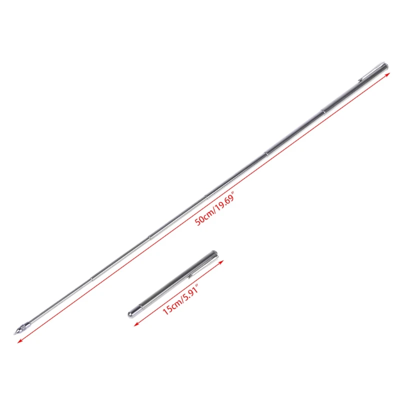 2 in 1 Pointer Telescopic Extendable Steel Ballpoint Pen Teaching Tool Magic Pen multifunction pen ink ballpoint pen