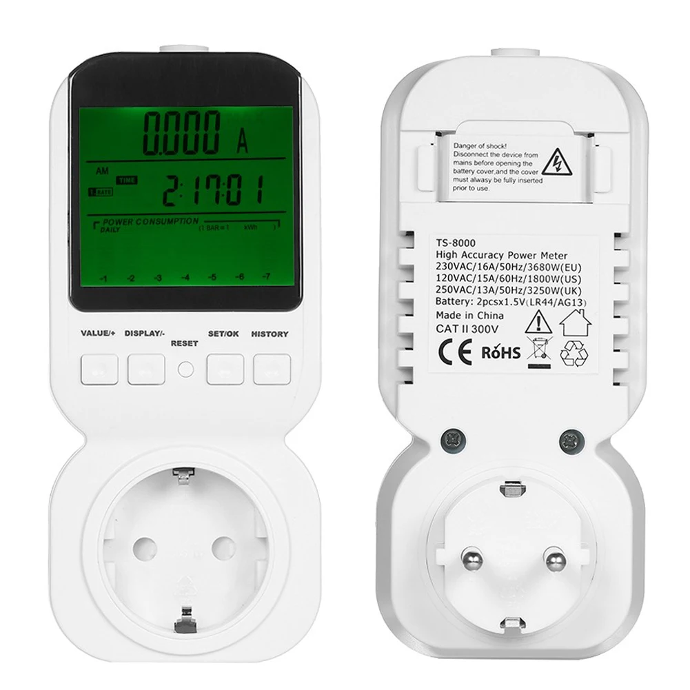 прибор для измерения ватт. ваттметр power meter. измеритель ватт. Peacefair pzem-061 lcd ac80-260v. индикатор потребляемой мощности 220v.