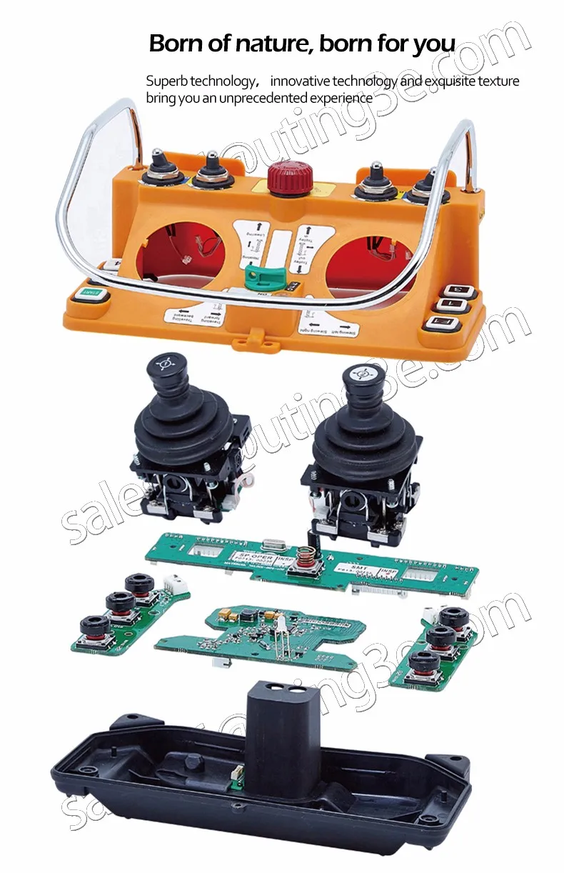 F24-60 джойстик 2 Передатчик 1 Приемник промышленный Универсальный беспроводной радиопульт дистанционного управления Джойстик AC/DC для подъемного крана
