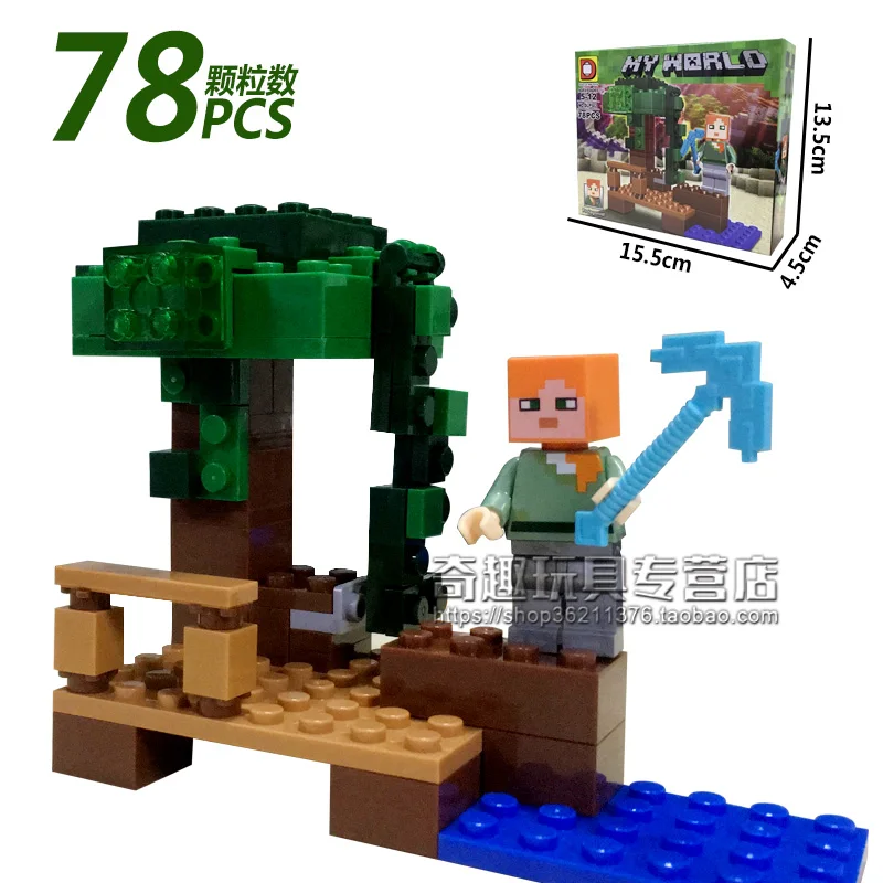 Minecraft Legoings My World Block Zombie Steve Wither building model kits Toy Action Figure Toys For Children Figures