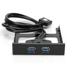 BSBL USB 3.0 на Передней Панели Bay 20 Pin к USB3.0 Hub Расширения 2 Порта Кронштейн Кабеля для Компьютера PC