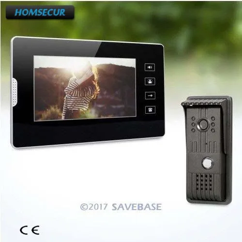 

HOMSECUR 1V1 Wired 7" Video Door Intercom System with Intra-monitor Audio Intercom for House/ Flat