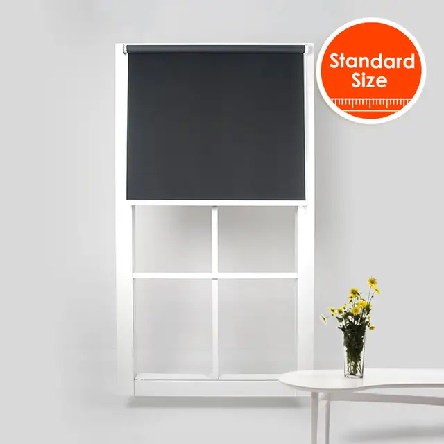 High Quality 38mm Thicken Tube Blackout Roller Blinds For Bedroom Strong With Drill Full Shade Window Blind Standard Size
