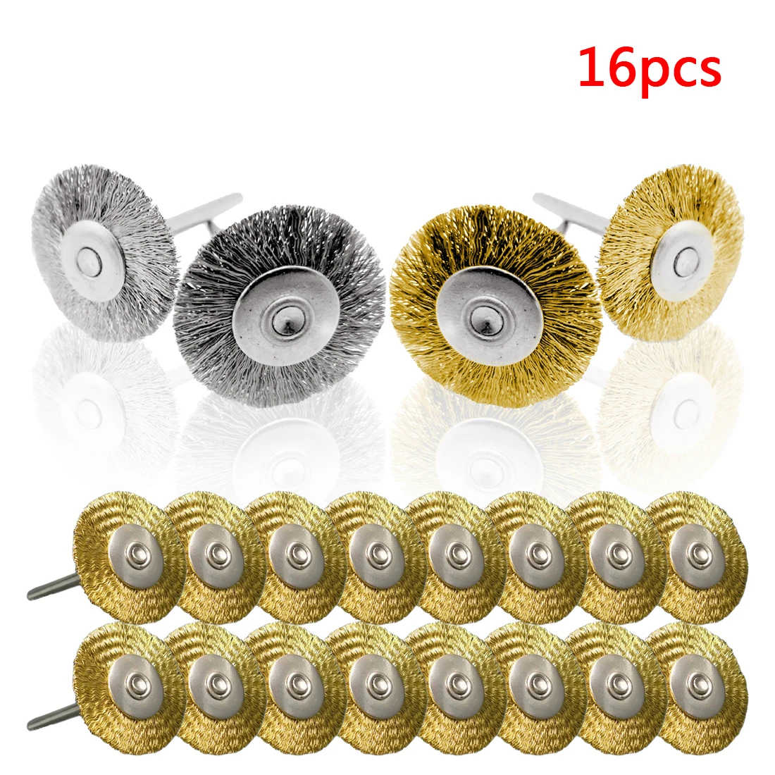 16pcs Abrasive Tool Accessories Steel Wire Wheel Brushes  Wheel Diameter Brushes for Grinder  Rotary Tool