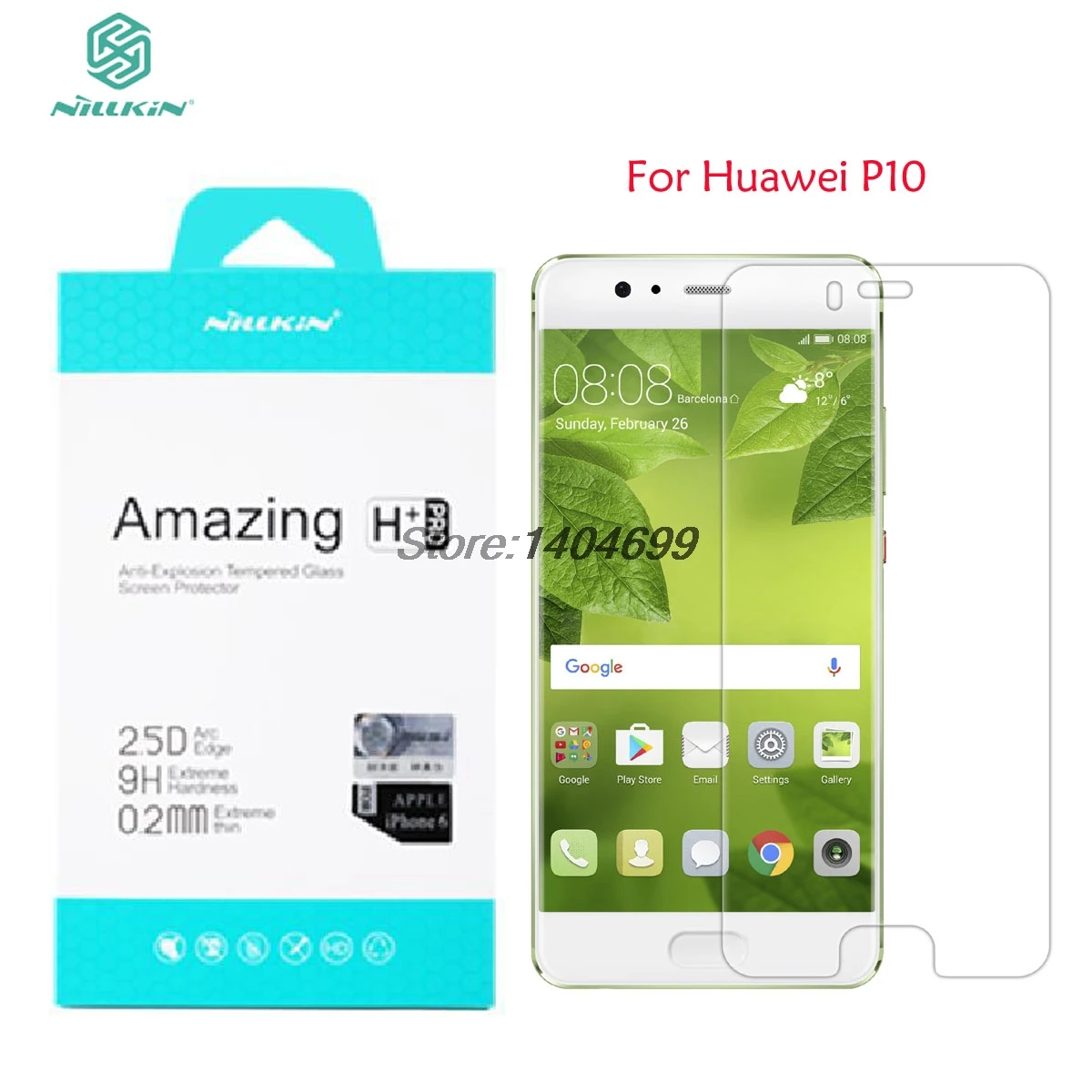 

Huawei P10 Tempered Glass Nillkin Amazing H+PRO 9H 0.2mm 2.5D Screen Protector Glass For Huawei P10 5.1" Phone