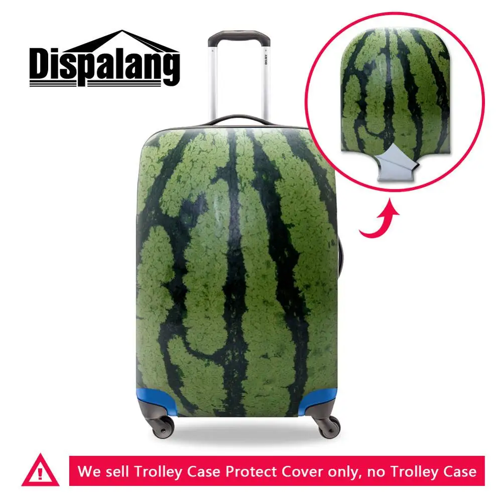 Модный чехол для багажа с фруктовым принтом для женщин, водонепроницаемый Эластичный Защитный чехол для чемодана, аксессуары для путешествий для девочек - Цвет: Бежевый