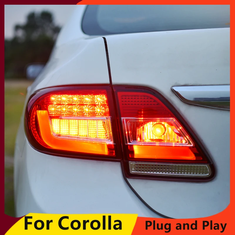 

KOWELL Car Styling for Toyota Corolla 2011 2012 2013 taiwan Taillights LED Tail Light Rear Lamp DRL+Brake+Signal Auto Accessorie