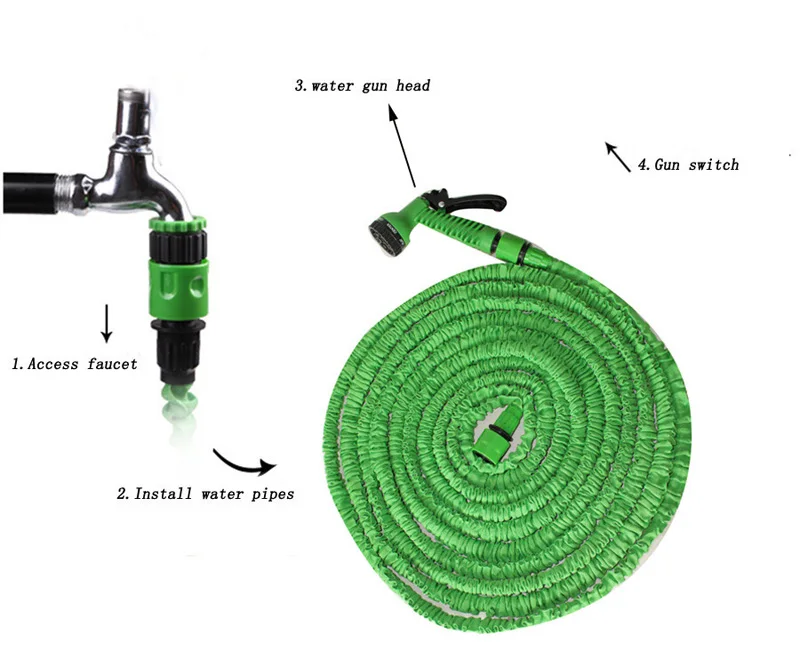 Гибкий шланг для мойки автомобиля расширяемый волшебный полив садовые растягивающиеся трубы оборудование для мойки автомобильные аксессуары