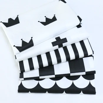50x160cm 100%Cotton Fabric Big Crown Printed Patchwork Fabric for Sewing Curtain Quilt Bedding Doll Cloth Pattern Fabrics Tissu