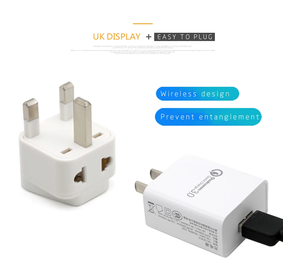 Hot-Sale Universal EU US AU to UK 3 Pin AC Power Socket Plug Travel Charger Adapter Converter 2 Device Charging (10)