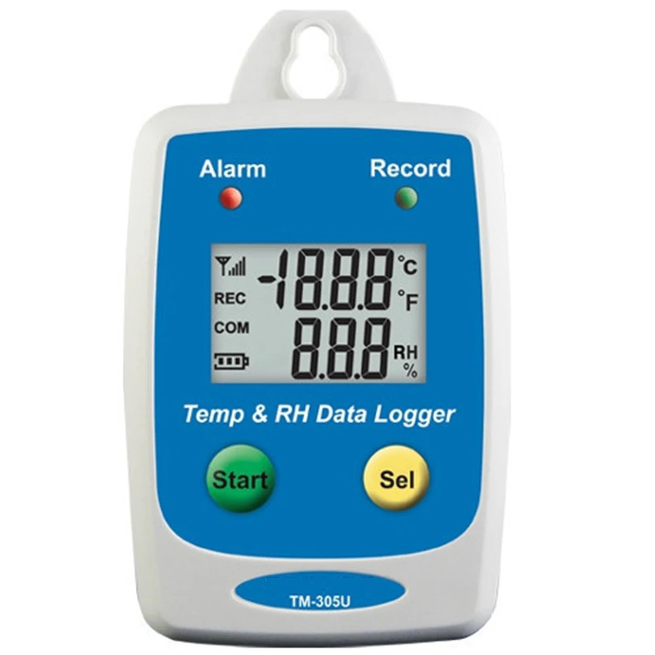 Tm305u Min промышленных Температура влажность Регистратор Термометры качество воздуха в помещении обзор стене висит сигнализации