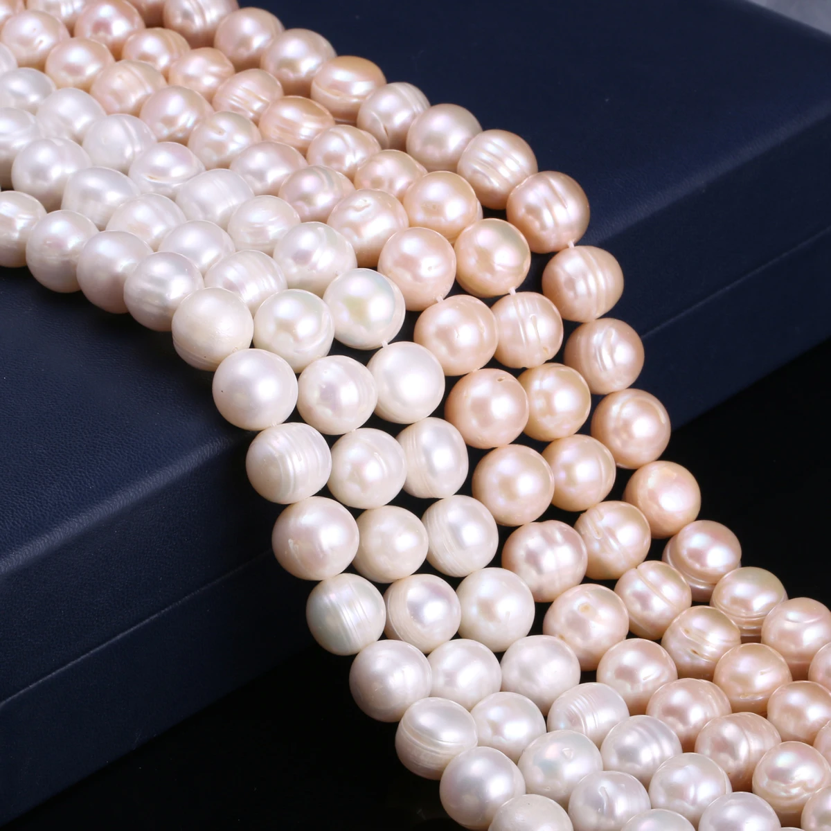 

Natural Freshwater Cultured Pearls Beads Round 100% Natural Pearls for Jewelry Making Necklace Bracelet 13 Inches Size 11-12mm
