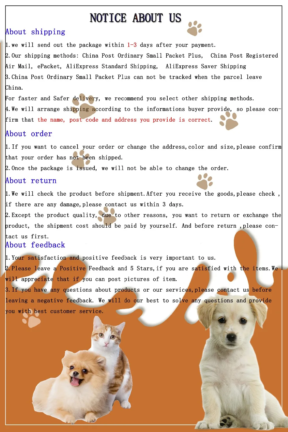 notice about us