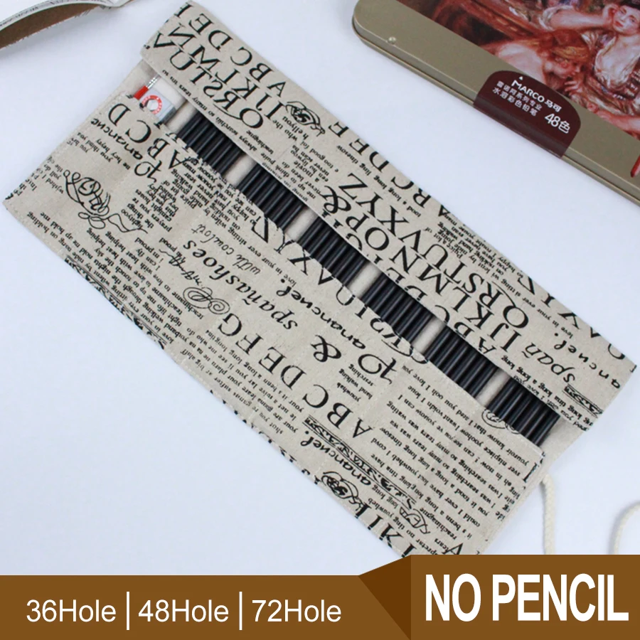 

Newspaper Pencil Case Student 7/9/13 Pockets Pencil Wrap Stationary Roll Brush Pencil Storage Bag For Painting School Supplies