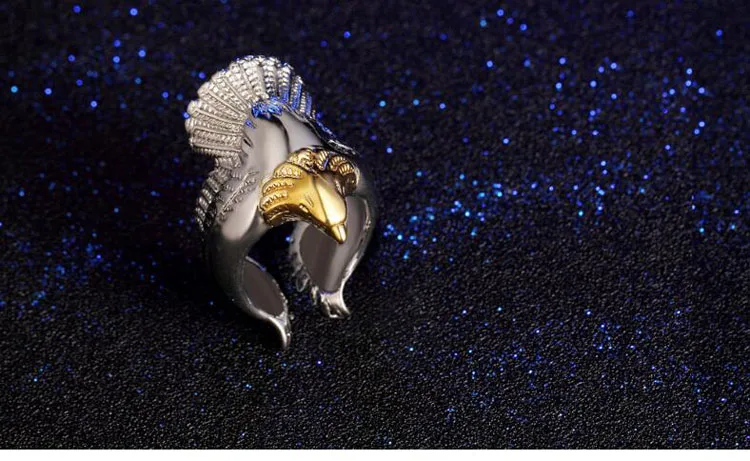 KOFSAC, новое модное 925 пробы Серебряное кольцо, хип-хоп рок, винтажные летающие кольца с изображением Орла для мужчин и женщин, вечерние ювелирные изделия, подарки, бижутерия
