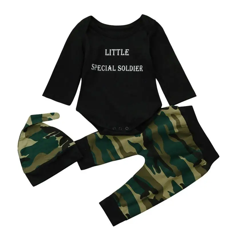 2018 Newest Fashion Cheap Baby Clothing 3 PCS Newborn Boys Girls Letter