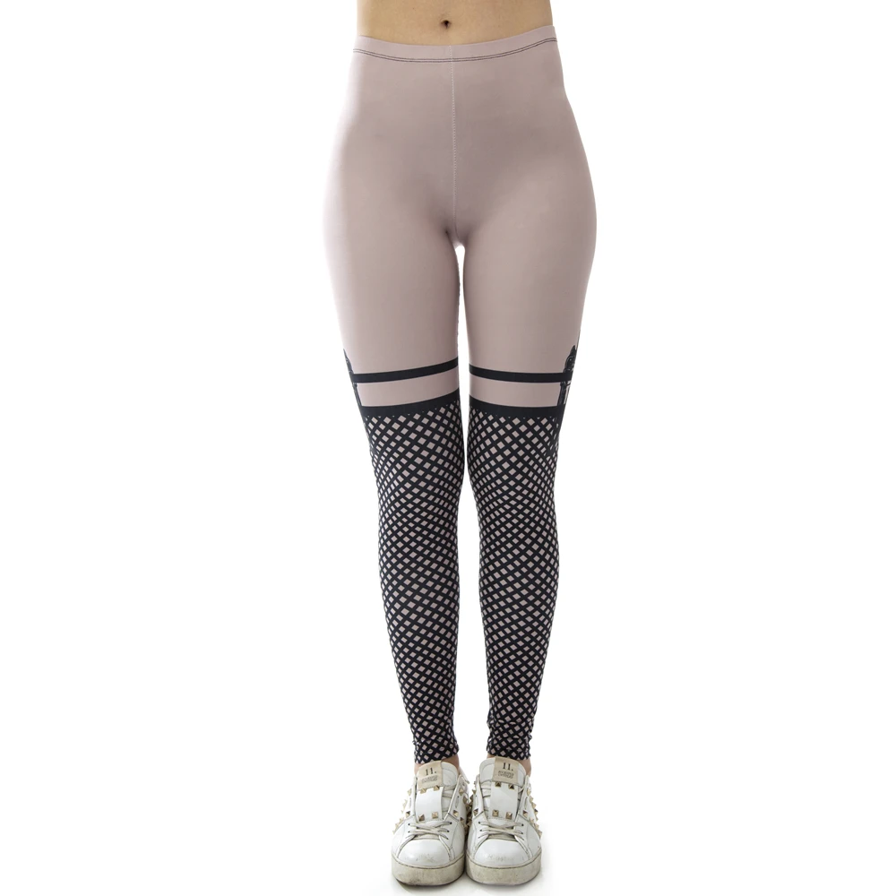 

New Design Sexy Bad Girl Kiss Nude Printing Elastic Fitness Leggings paddy Workout Legging Slim Sportswear Leggings