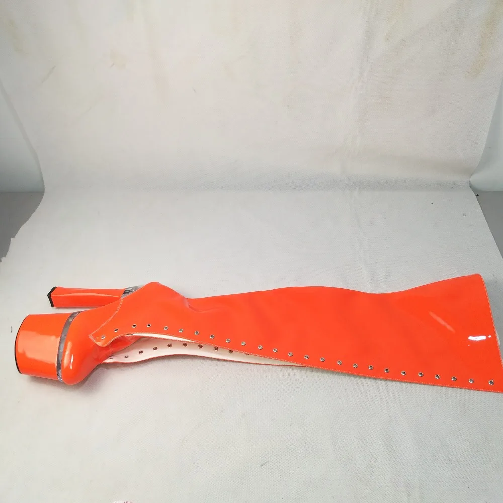 Neue gold Mode Blau orange Zeigen Farben Modell Maß 18 Nach Knie Verschiedene Bühne Ferse Quadratische Hohe Cm Ferse Nachtclub 18 Stiefel 18cm dHxqTrpH