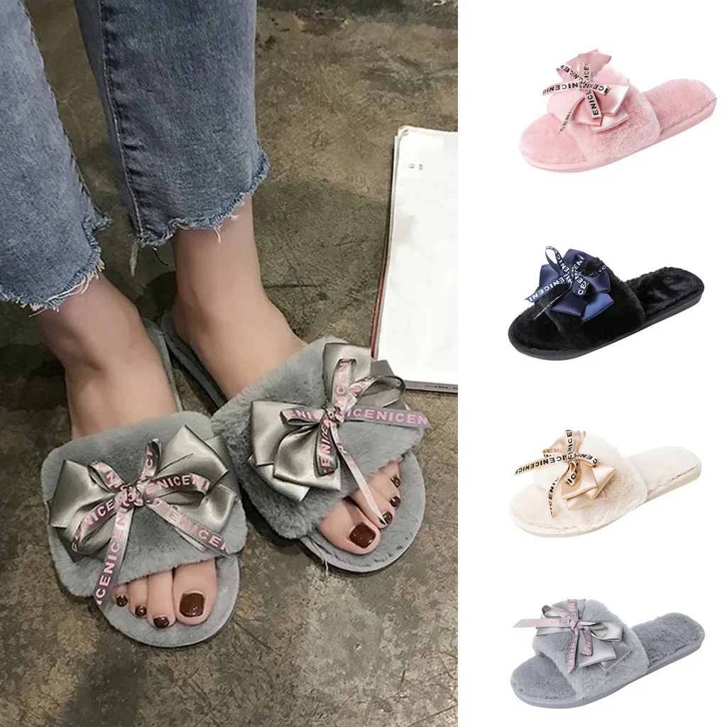 Women's Wool Slippers Open Toe sandals