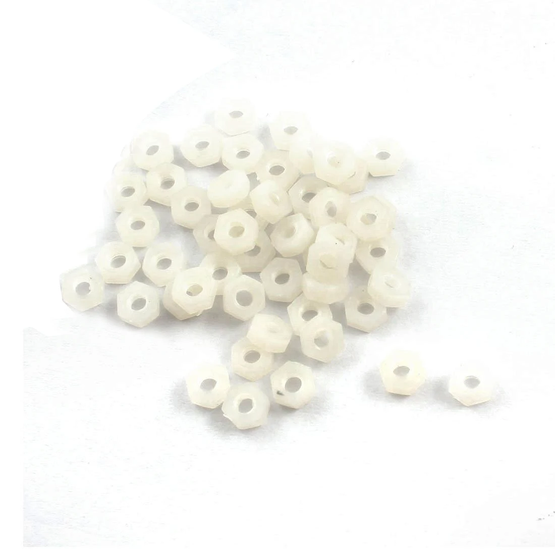 

50 Pcs M2.5 Thread Nylon Hex Nut Threaded Spacer Support for PCB Board