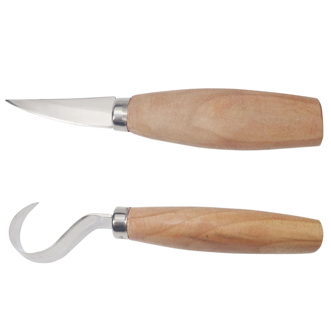 

2pcs/set Woodcarving Cutter Stainless Steel Woodwork Sculptural DIY Wood Handle Spoon Carving Knife Woodcut Tools Kit