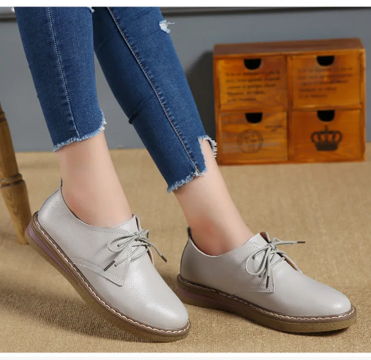 HX 058 (13) Lace-Up Women Shoes Flats