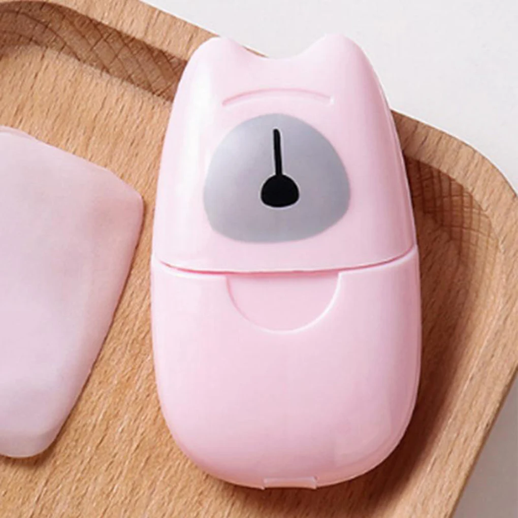 

NEW 50pcs/box Disposable Boxed Soap Paper Convenient Washing Hand Bath Travel Scented Slice Sheets Foaming Box Paper Soap