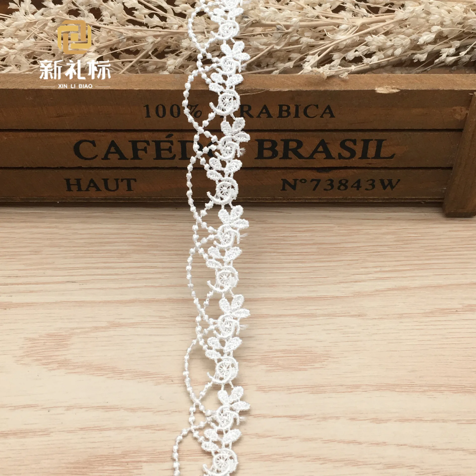 

Garment accessories DIY polyester barcode embroidery lace ornaments clothing apparel Lolita accessories water-soluble lace