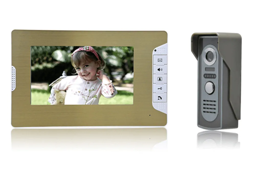 7 Inch LCD Monitor Zinc Alloy Case Camera Intercom Video Door Phone