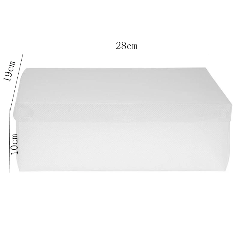 10 Pcs Transparent Clear Plastic Shoe Box Storage Shoe Boxes Foldable Shoes Case Holder Transparent Shoes Organizer Cases Boxes