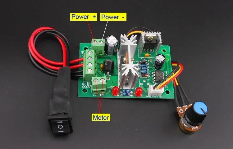 Шим тока мотор Скорость редуктор регулятора 6 в, 12 В, 24 В постоянного тока, двойной Скорость переменной Скорость переключатель для вращения двигателя вперед и в обратную сторону
