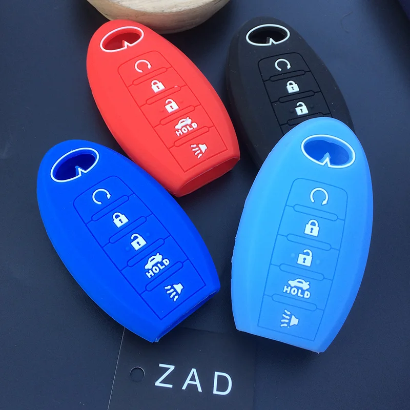 5 button Silicone rubber car key cover set shell for for Infiniti JX EX35 FX50 G25 G37 M35H M56