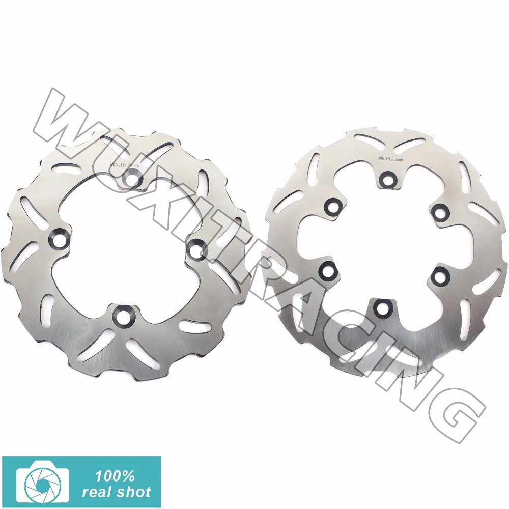 00 01 02 03 04 05 06 07 08 09 10 11 12 13 14 15 New Full Set Front Rear Brake Discs Rotors for KAWASAKI KX 85 100 KX85 KX100 босоножки kiss kissy s55384 07 03 09 kisskitty 2015 s55384 07 03 09 05 11