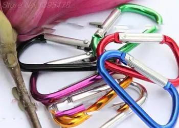 

1000pcs Outdoor Sports Multi Colors Aluminium Alloy Safety Buckle Keychain Climbing Button Carabiner Camping Hiking Hook