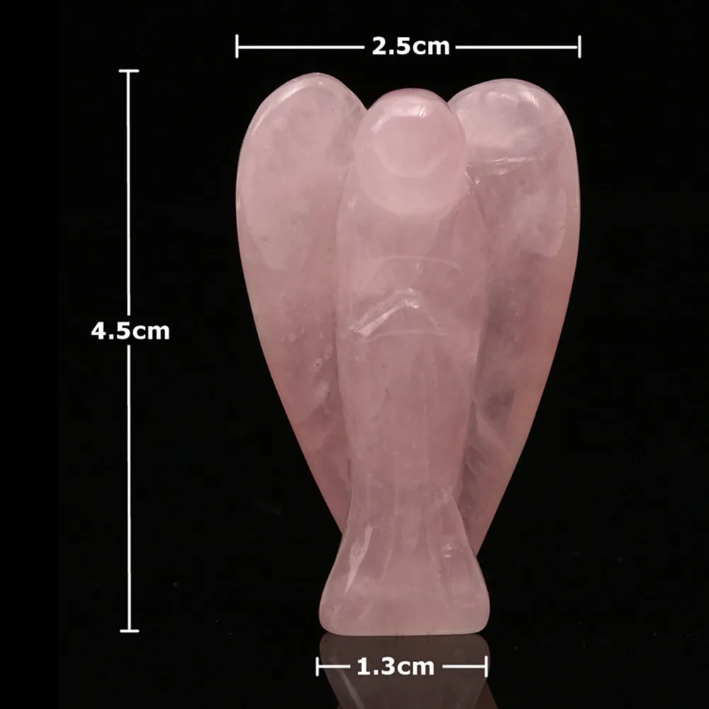 Красивый в форме ангела кристалл камень исцеляющий рейки энергии драгоценный камень кулон подарочные фигурки домашний стол садовый Декор ремесла подарок - Цвет: A