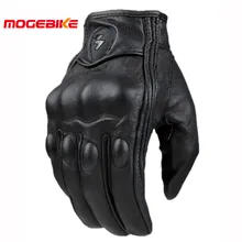 Gants de Moto en cuir véritable perforé | Pour poursuite rétro, gants étanches pour Moto, équipement de protection pour Moto, cadeau