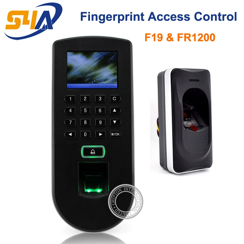 

F19 Fingerprint Access Control work with FR1200 Waterproof Fingerprint reader