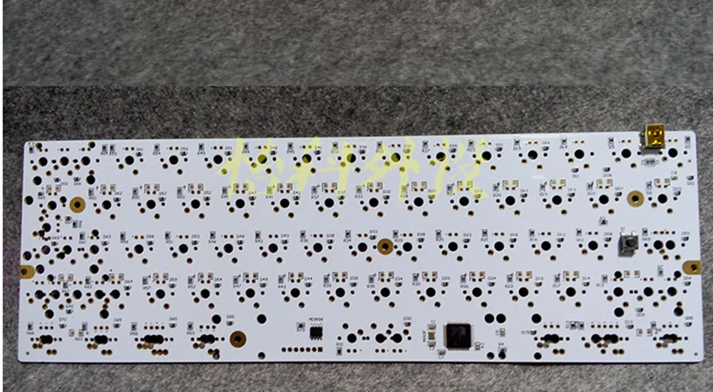 Сатана GH60 PCB белая доска светодиодный DIY механическая клавиатура porker2 hhkb чисто с