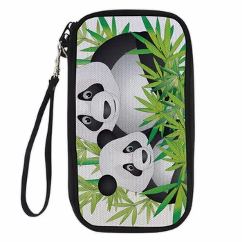 

Noisydesigns ID Storage Small Bags Travel Holder Credit Card Multi-function Bag Soft Passport Cover Card Holder Purse Cute Panda