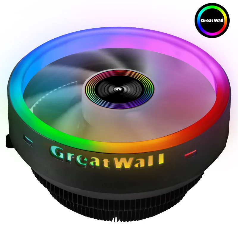 12 см RGB обесцвечивание процессор радиатор кулера красочные огни тихий вентилятор